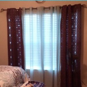Teal & Brown Curtains